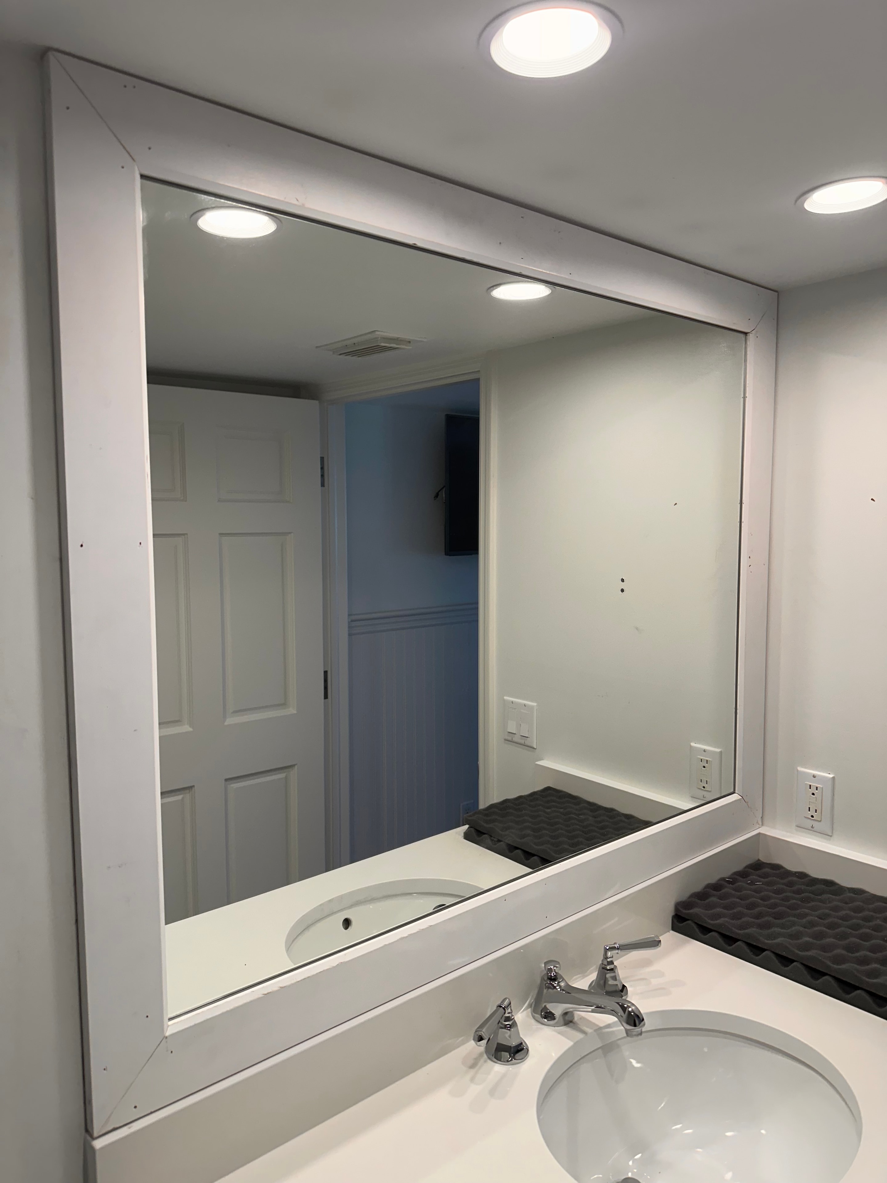 White-Frame Vanity Mirror — Port St. Lucie, FL